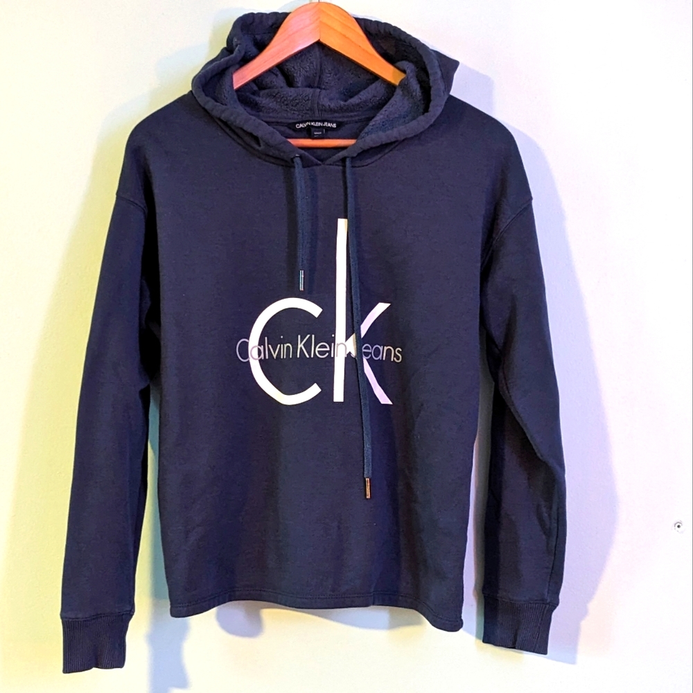 Calvin Klein navy blue hoodie